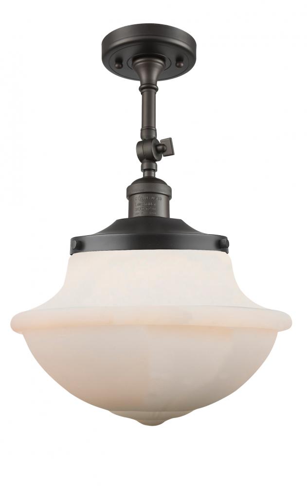 Oxford - 1 Light - 12 inch - Oil Rubbed Bronze - Semi-Flush Mount