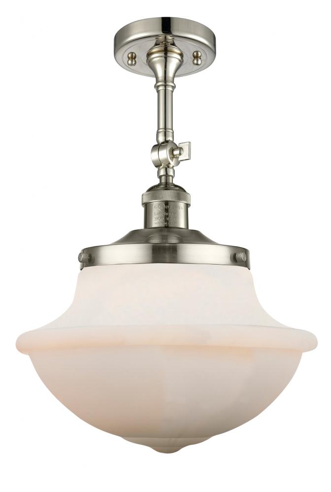 Oxford - 1 Light - 12 inch - Polished Nickel - Semi-Flush Mount