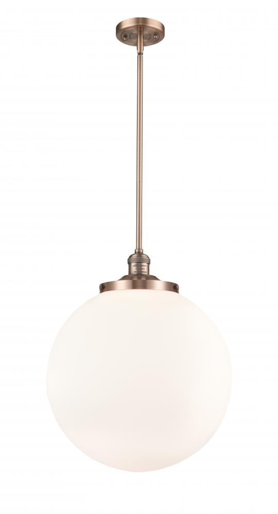 Beacon - 1 Light - 16 inch - Antique Copper - Stem Hung - Pendant