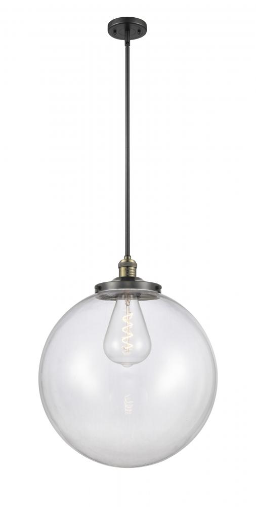 Beacon - 1 Light - 18 inch - Black Antique Brass - Stem Hung - Pendant