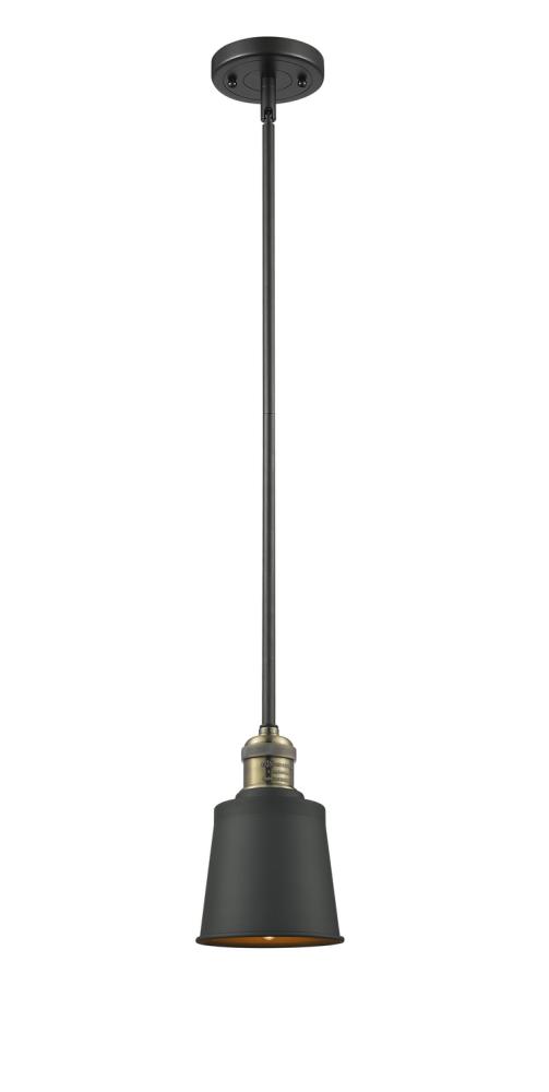 Addison - 1 Light - 5 inch - Black Antique Brass - Stem Hung - Mini Pendant