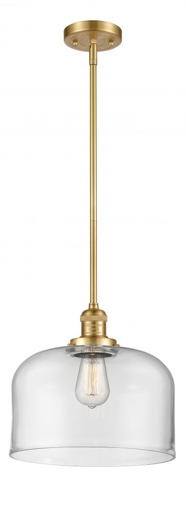 Bell - 1 Light - 12 inch - Satin Gold - Stem Hung - Mini Pendant