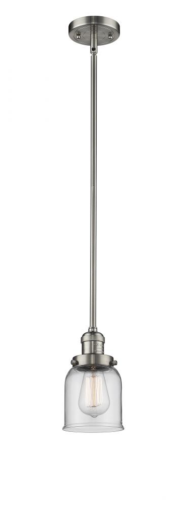 Bell - 1 Light - 5 inch - Brushed Satin Nickel - Stem Hung - Mini Pendant