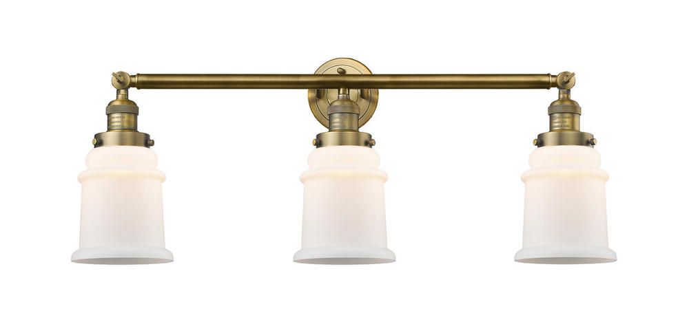 Canton - 3 Light - 30 inch - Brushed Brass - Bath Vanity Light