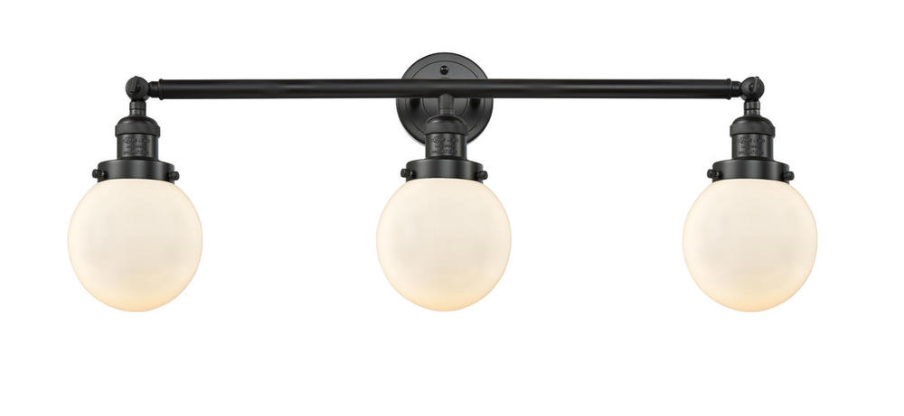 Beacon - 3 Light - 30 inch - Matte Black - Bath Vanity Light