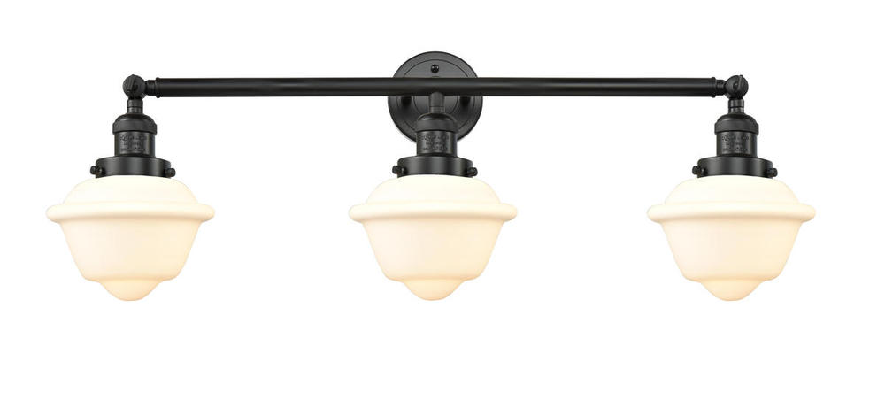 Oxford - 3 Light - 34 inch - Matte Black - Bath Vanity Light