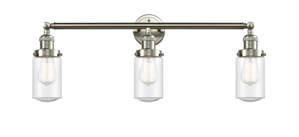 Dover - 3 Light - 31 inch - Brushed Satin Nickel - Bath Vanity Light