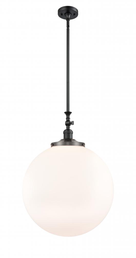 Beacon - 1 Light - 12 inch - Matte Black - Stem Hung - Mini Pendant