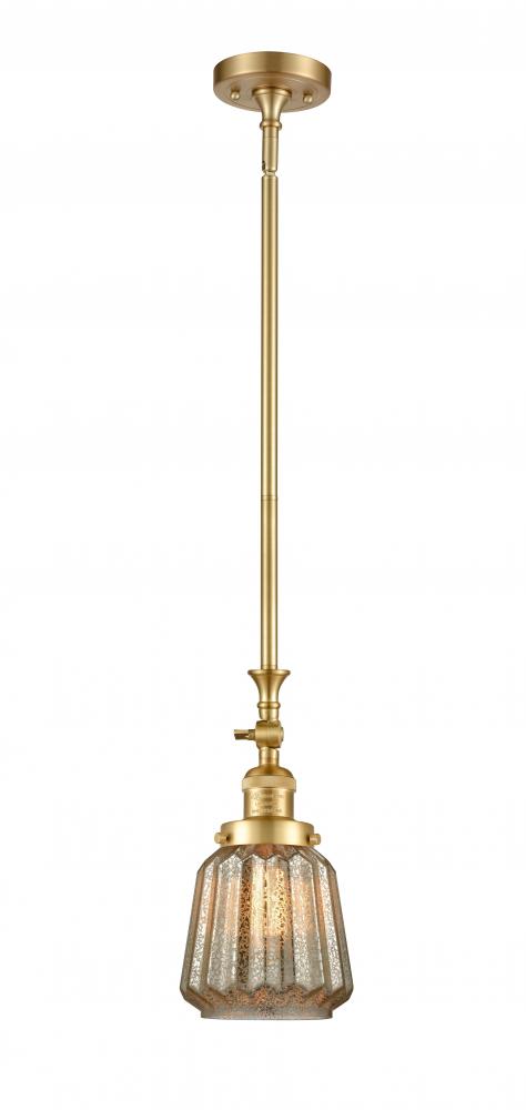 Chatham - 1 Light - 7 inch - Satin Gold - Stem Hung - Mini Pendant