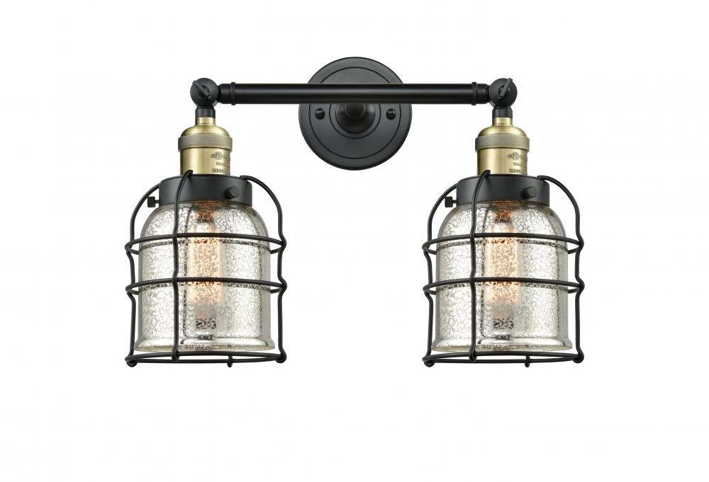 Bell Cage - 2 Light - 16 inch - Black Antique Brass - Bath Vanity Light