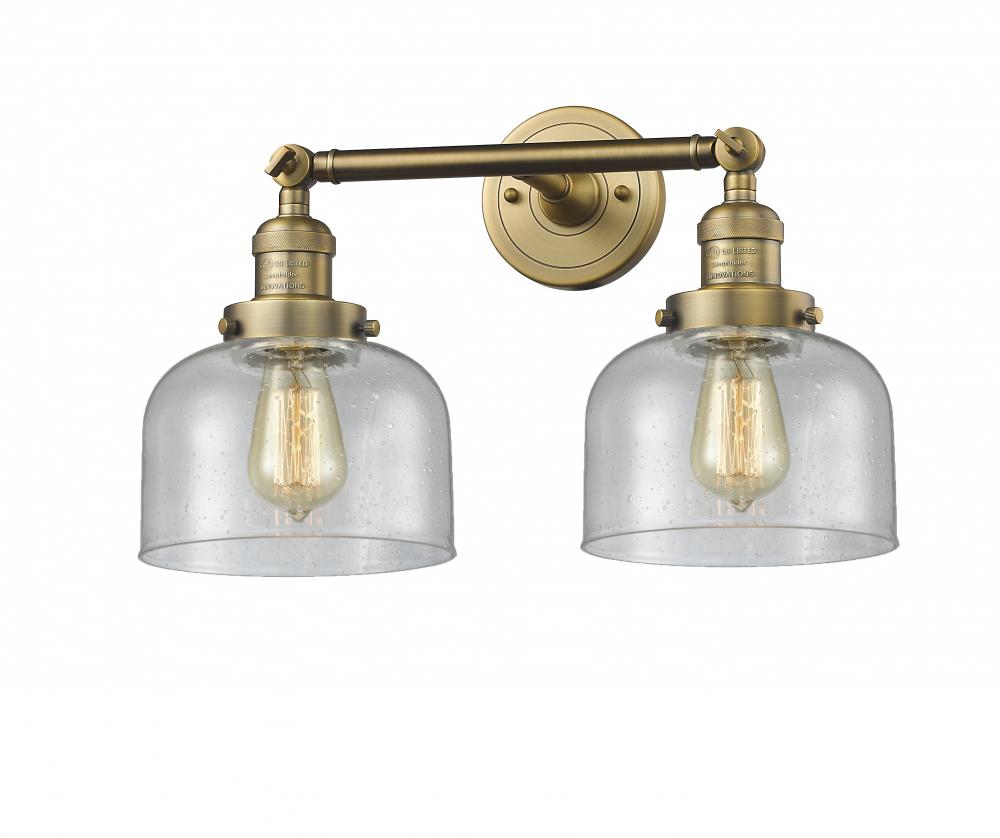 Bell - 2 Light - 19 inch - Brushed Brass - Bath Vanity Light