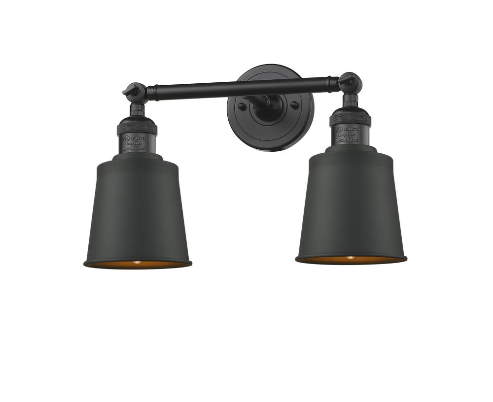 Addison - 2 Light - 16 inch - Matte Black - Bath Vanity Light