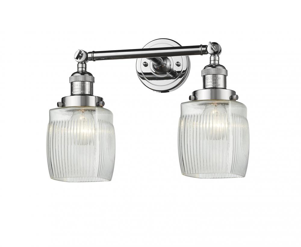 Colton - 2 Light - 16 inch - Polished Chrome - Bath Vanity Light