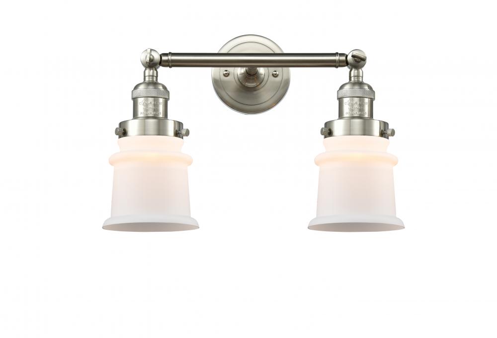 Canton - 2 Light - 17 inch - Brushed Satin Nickel - Bath Vanity Light