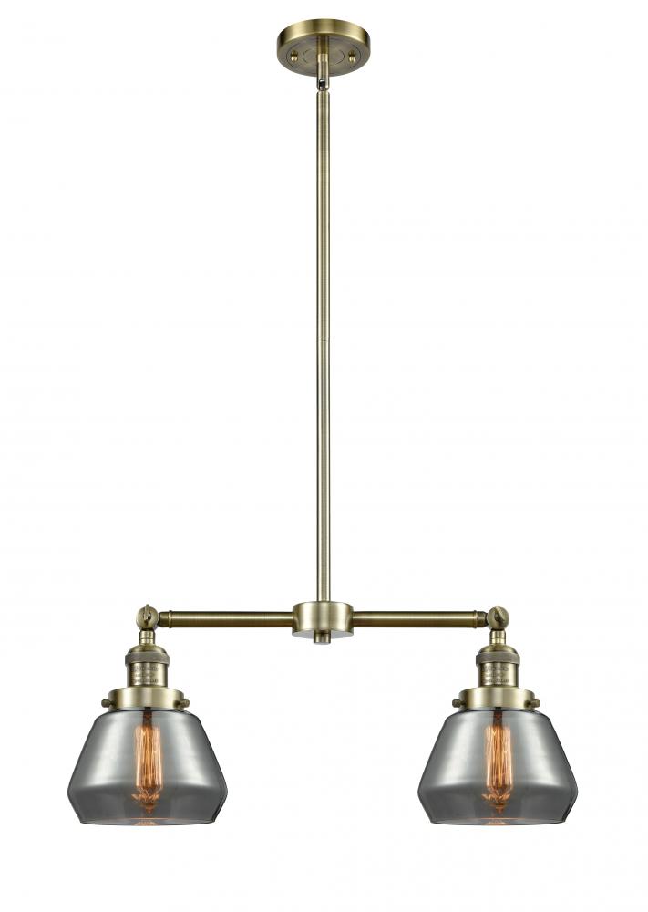 Fulton - 2 Light - 21 inch - Antique Brass - Stem Hung - Island Light