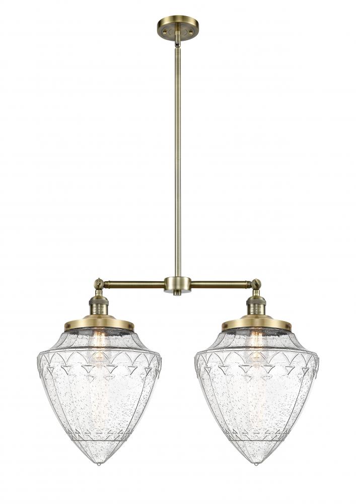 Bullet - 2 Light - 24 inch - Antique Brass - Stem Hung - Island Light