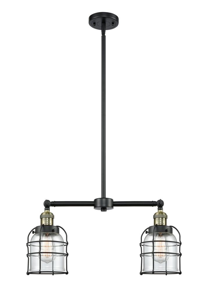 Bell Cage - 2 Light - 21 inch - Black Antique Brass - Stem Hung - Island Light