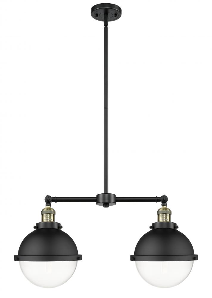 Hampden - 2 Light - 18 inch - Black Antique Brass - Stem Hung - Island Light