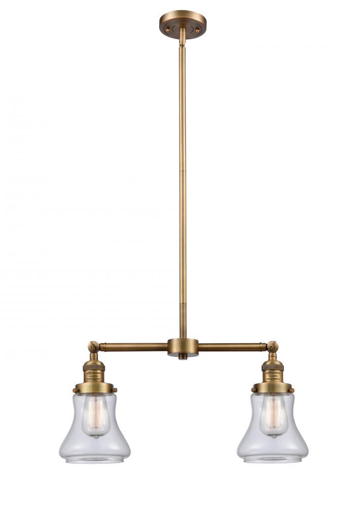 Bellmont - 2 Light - 21 inch - Brushed Brass - Stem Hung - Island Light