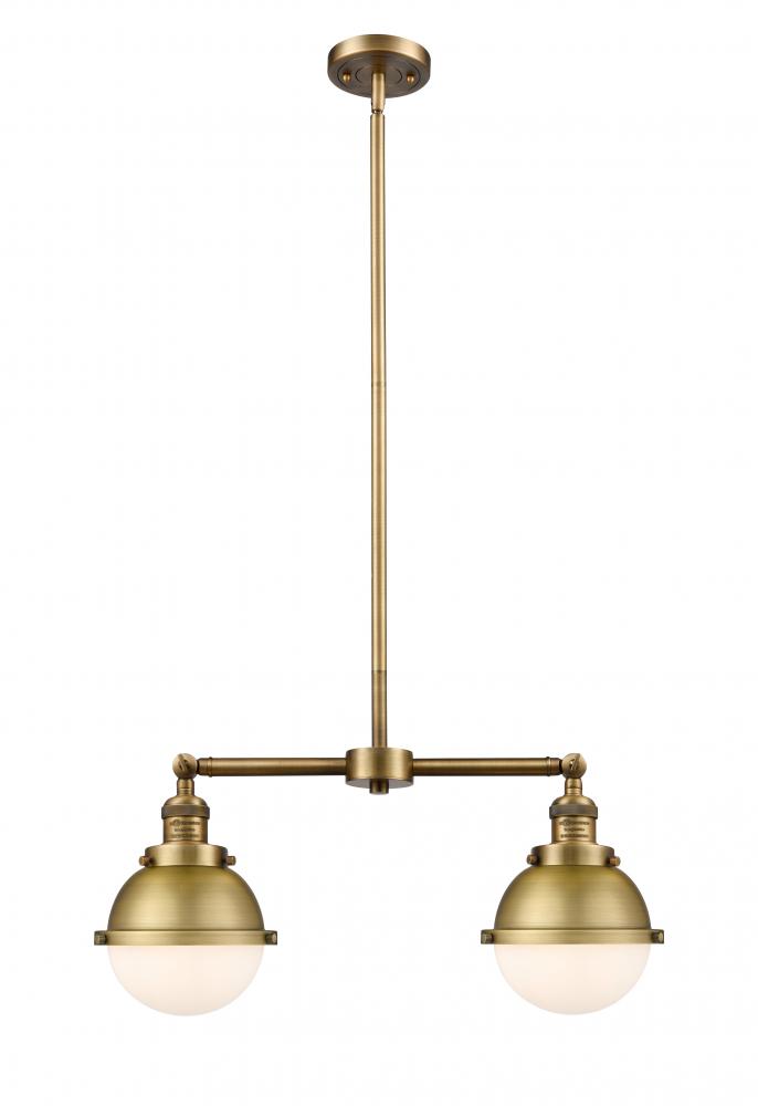 Hampden - 2 Light - 18 inch - Brushed Brass - Stem Hung - Island Light