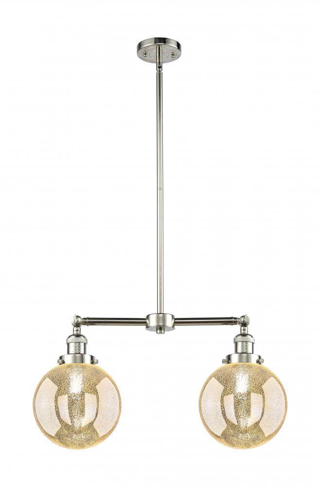 Beacon - 2 Light - 25 inch - Polished Nickel - Stem Hung - Island Light