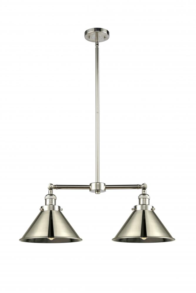 Briarcliff - 2 Light - 21 inch - Polished Nickel - Stem Hung - Island Light