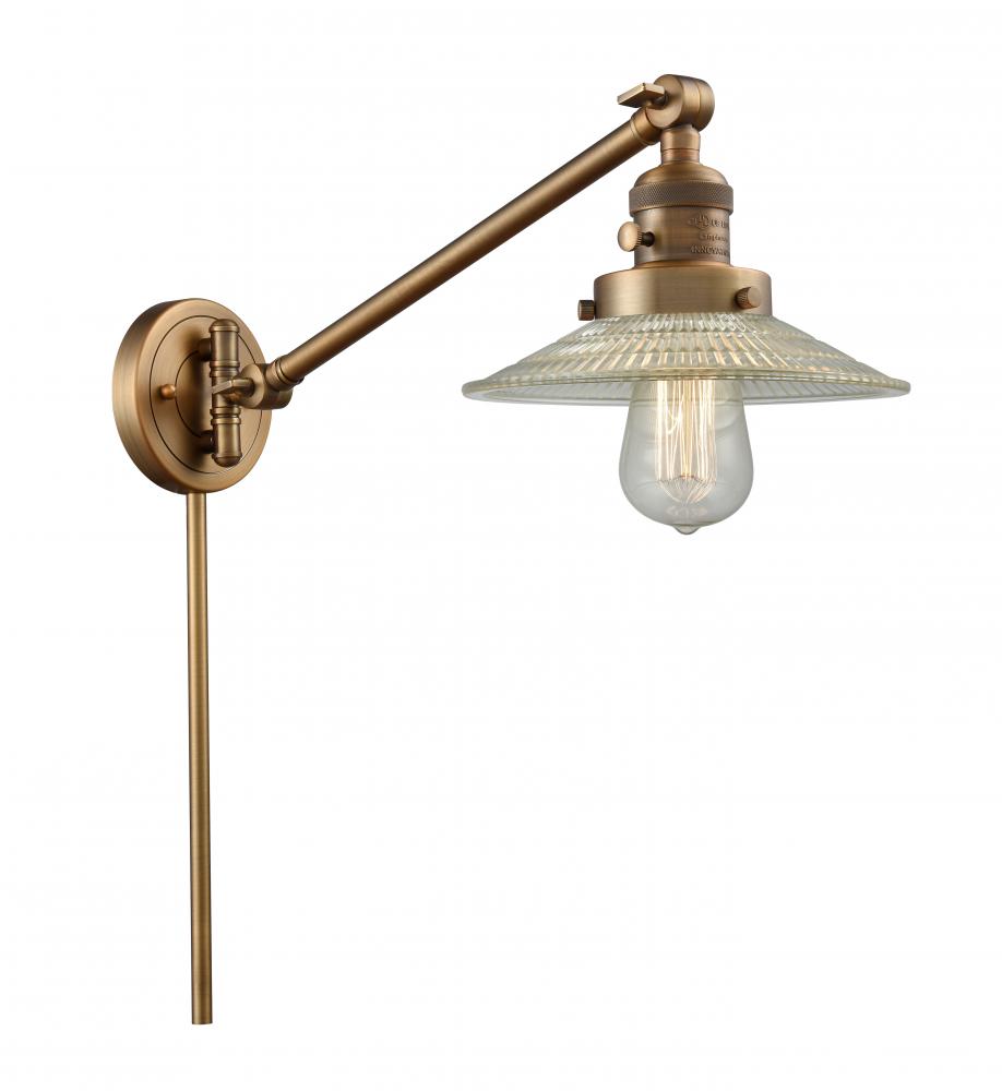 Halophane - 1 Light - 9 inch - Brushed Brass - Swing Arm