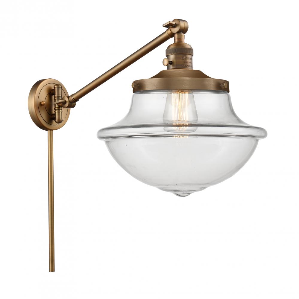 Oxford - 1 Light - 12 inch - Brushed Brass - Swing Arm