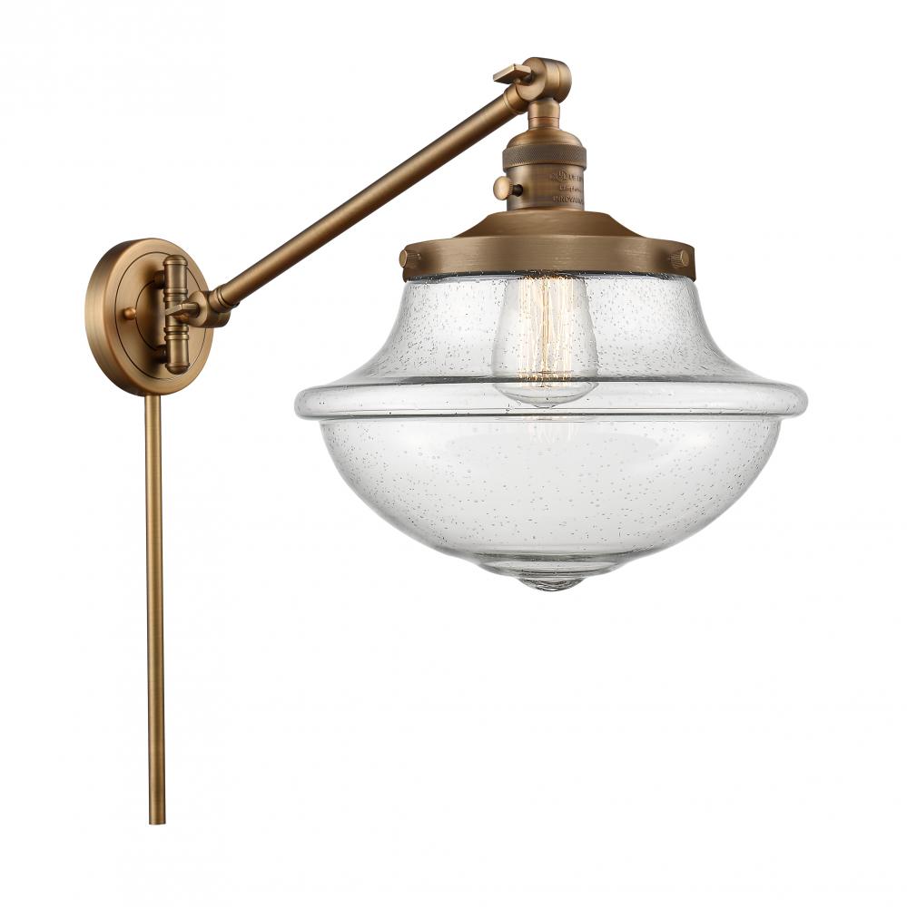 Oxford - 1 Light - 12 inch - Brushed Brass - Swing Arm