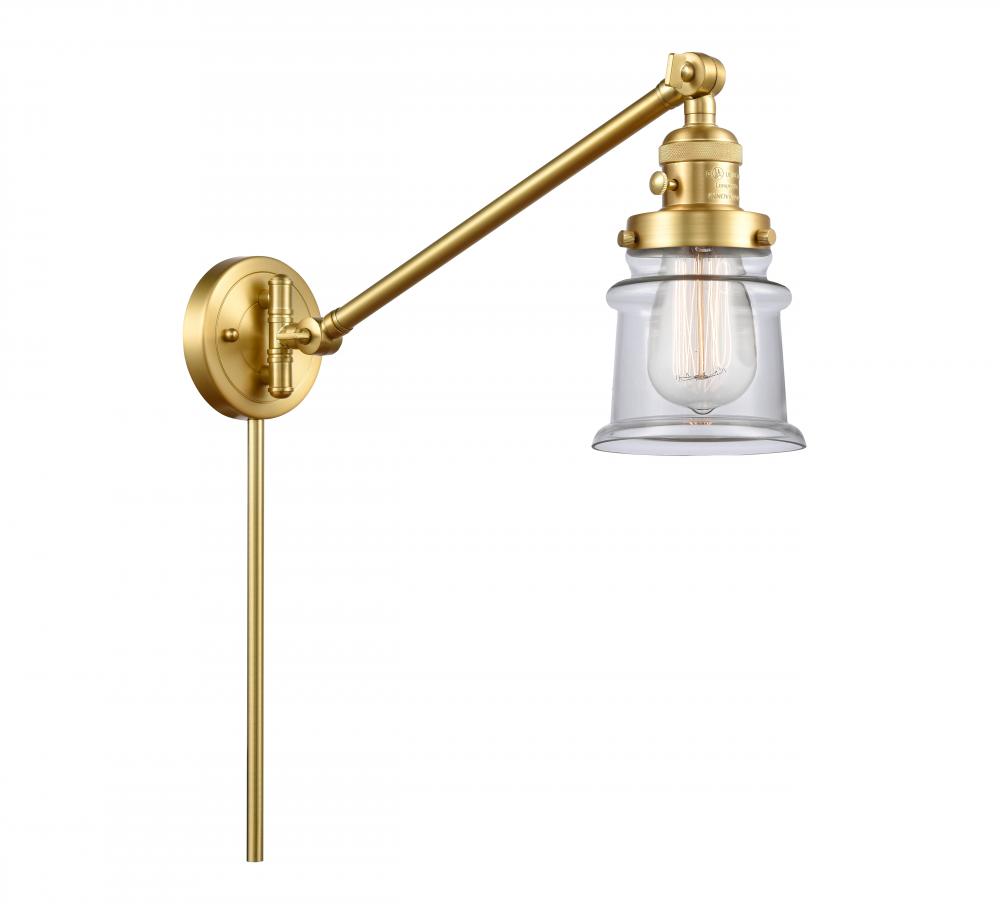 Canton - 1 Light - 8 inch - Satin Gold - Swing Arm