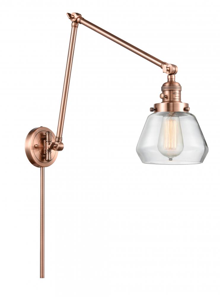 Fulton - 1 Light - 8 inch - Antique Copper - Swing Arm