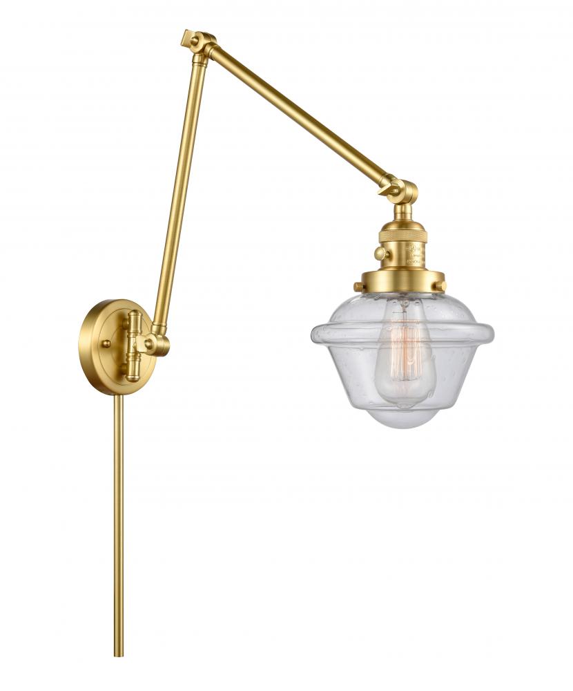 Oxford - 1 Light - 8 inch - Satin Gold - Swing Arm