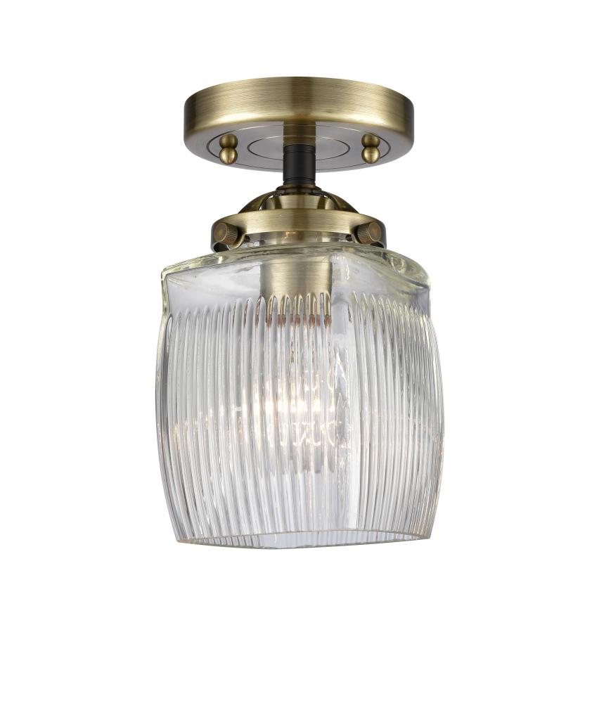 Colton - 1 Light - 6 inch - Black Antique Brass - Semi-Flush Mount