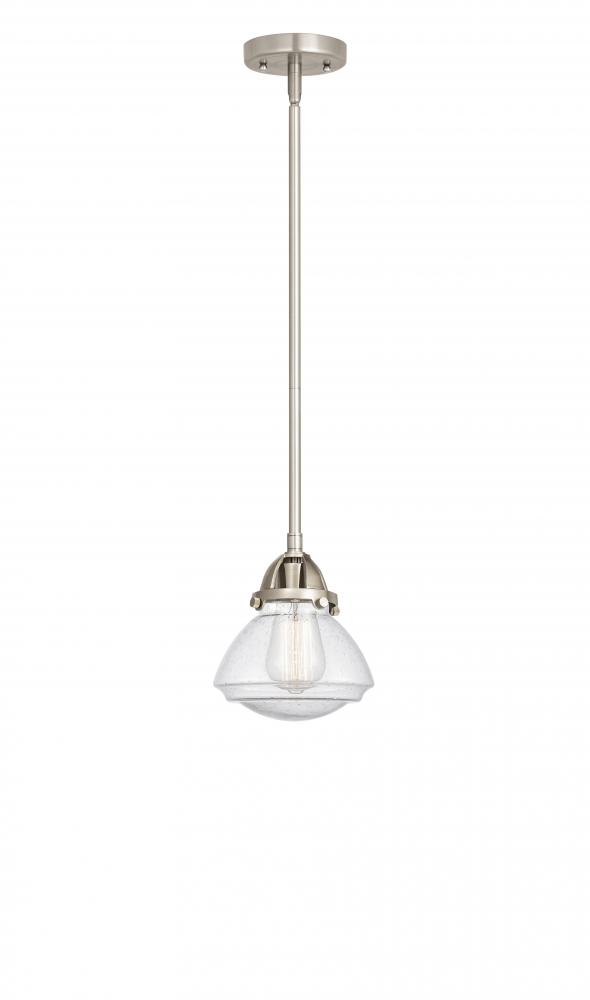 Olean - 1 Light - 7 inch - Brushed Satin Nickel - Cord hung - Mini Pendant