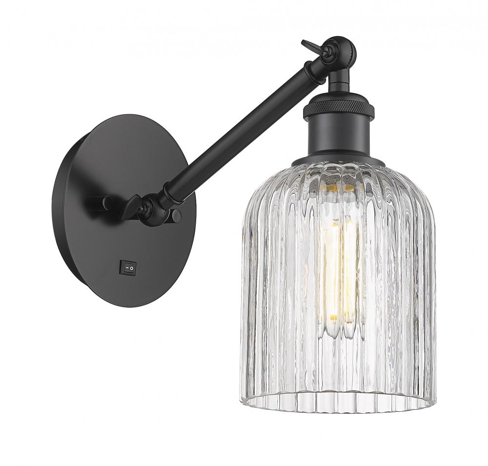 Bridal Veil - 1 Light - 5 inch - Matte Black - Sconce