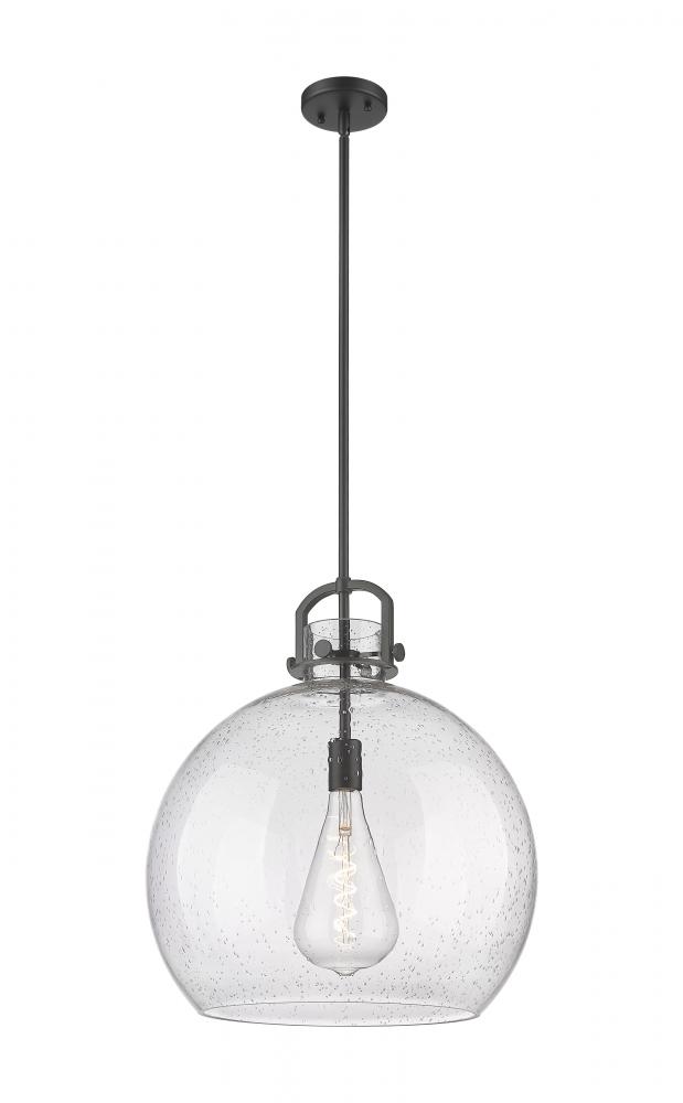 Newton Sphere - 1 Light - 18 inch - Matte Black - Pendant