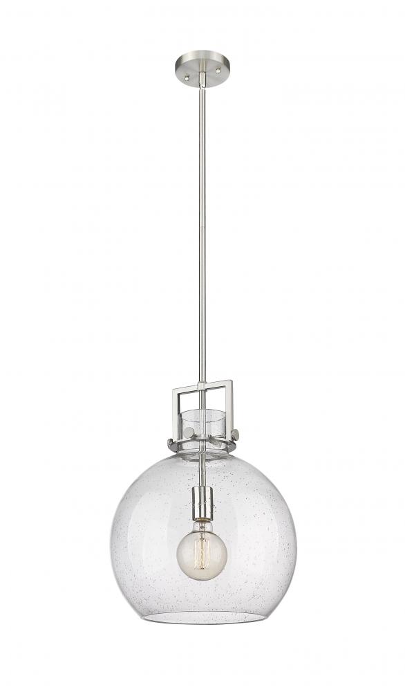 Newton Sphere - 1 Light - 14 inch - Satin Nickel - Pendant