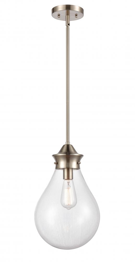 Genesis - 1 Light - 10 inch - Satin Nickel - Cord hung - Mini Pendant