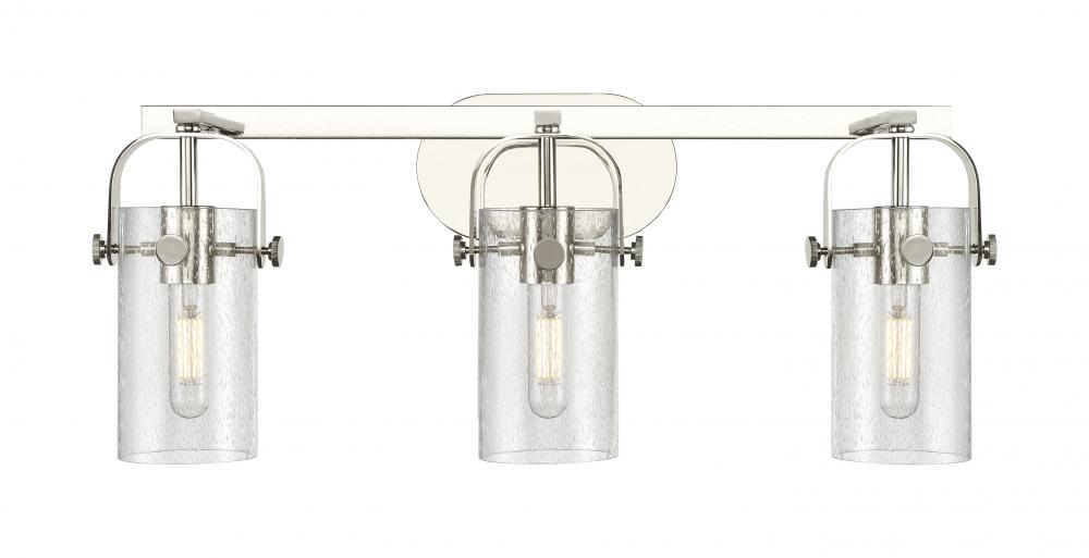 Pilaster II Cylinder - 3 Light - 25 inch - Polished Nickel - Bath Vanity Light