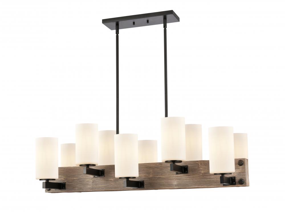 Diego - 10 Light - 37 inch - Matte Black - Cord hung - Island Light