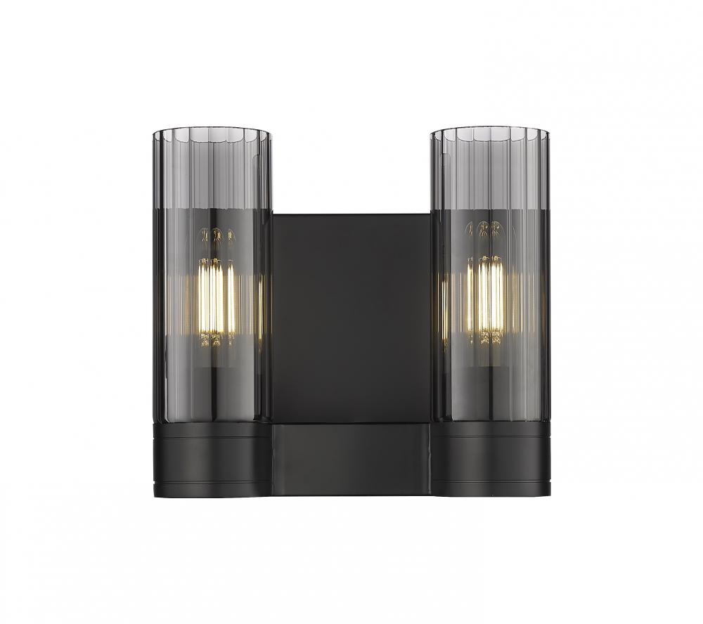 Empire - 2 Light - 11 inch - Matte Black - Bath Vanity Light