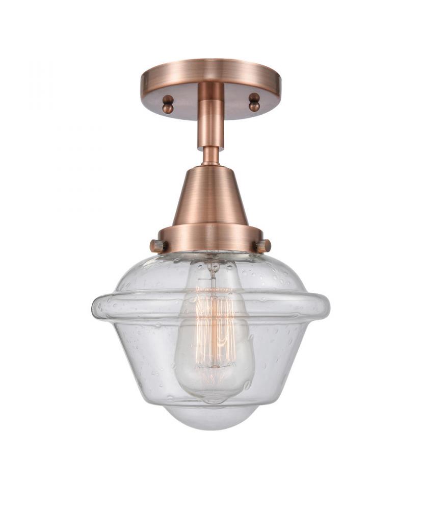 Oxford - 1 Light - 8 inch - Antique Copper - Flush Mount