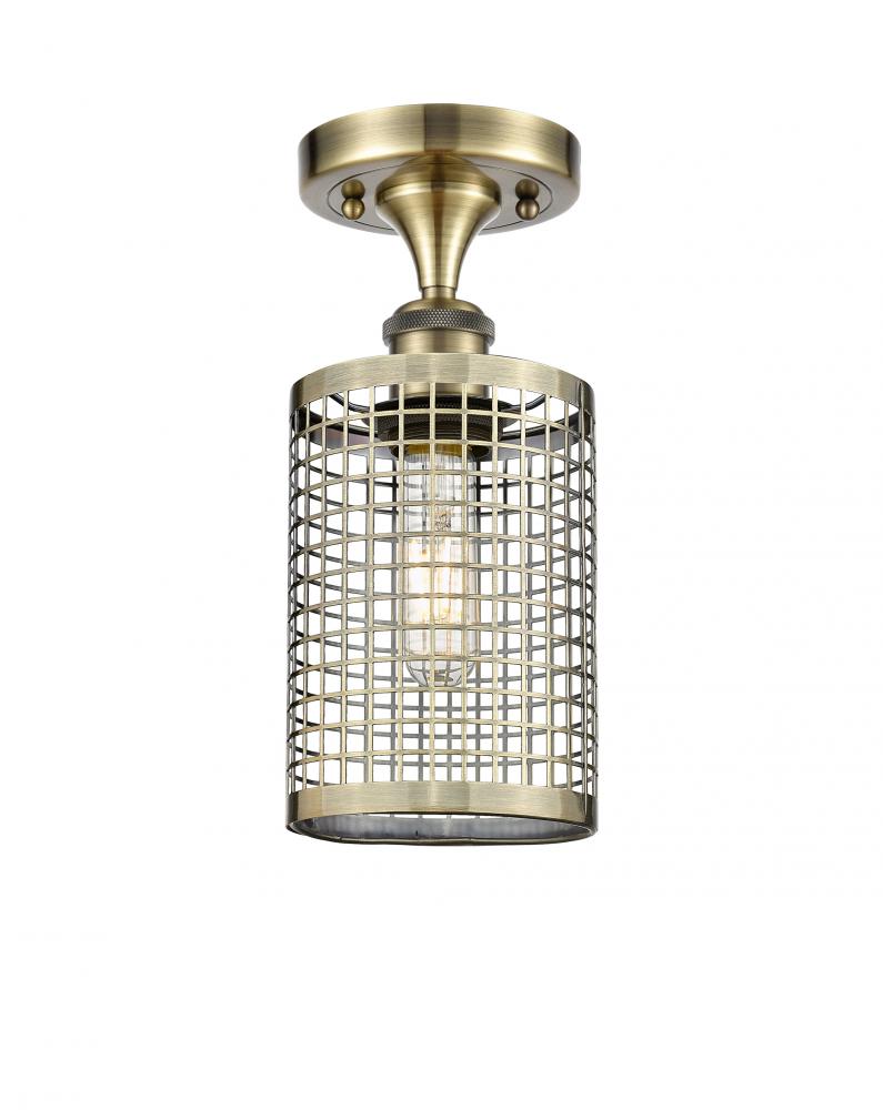 Nestbrook - 1 Light - 5 inch - Antique Brass - Semi-Flush Mount