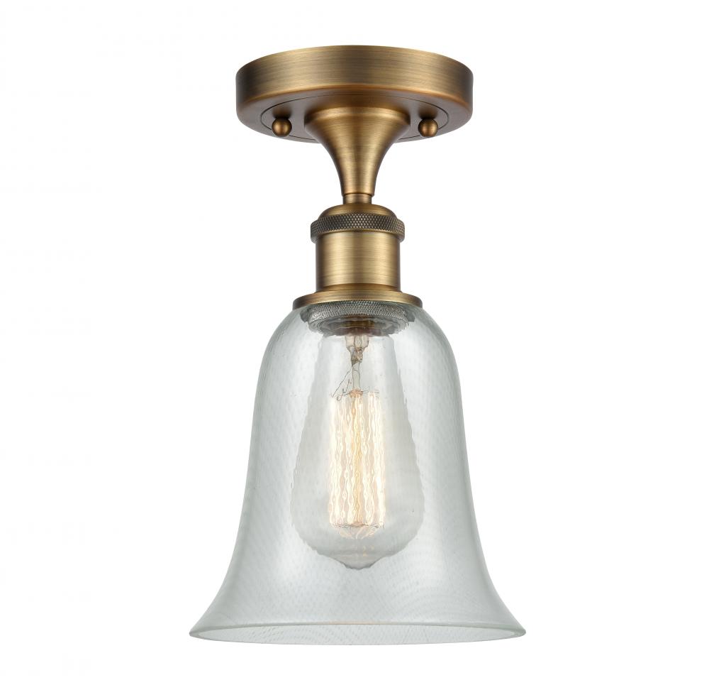 Hanover - 1 Light - 6 inch - Brushed Brass - Semi-Flush Mount