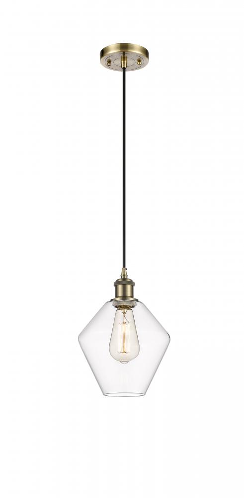 Cindyrella - 1 Light - 8 inch - Antique Brass - Cord hung - Mini Pendant