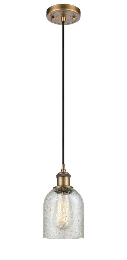 Caledonia - 1 Light - 5 inch - Brushed Brass - Cord hung - Mini Pendant