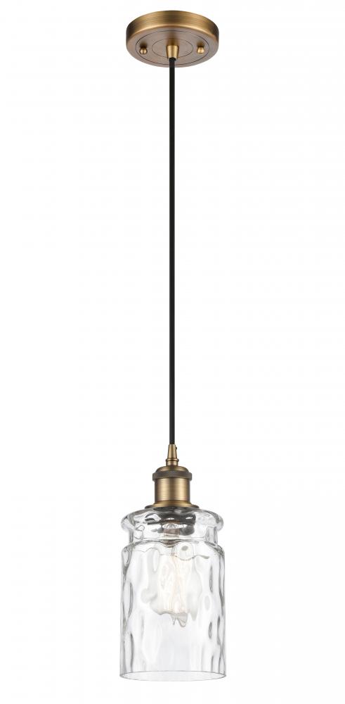 Candor - 1 Light - 5 inch - Brushed Brass - Cord hung - Mini Pendant