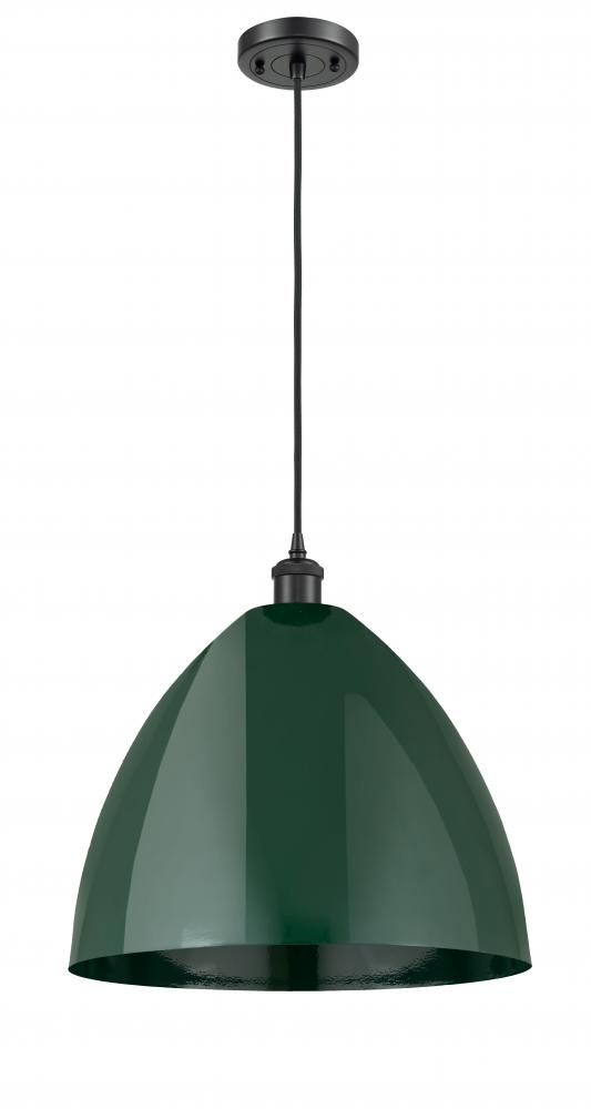 Plymouth - 1 Light - 16 inch - Matte Black - Cord hung - Mini Pendant