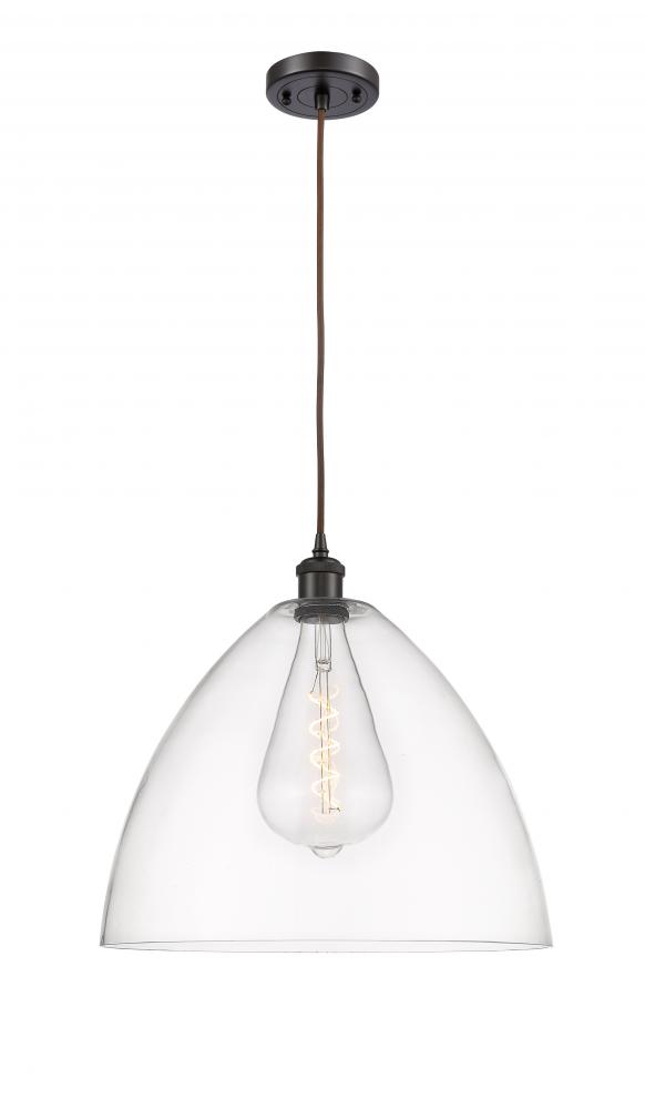 Bristol - 1 Light - 16 inch - Oil Rubbed Bronze - Cord hung - Pendant