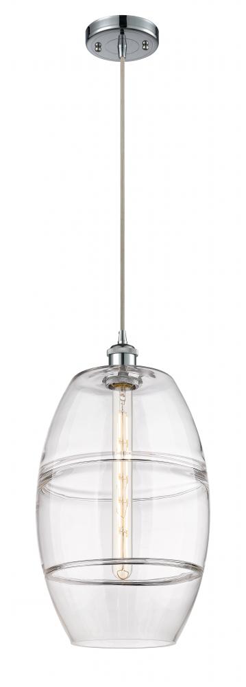 Vaz - 1 Light - 10 inch - Polished Chrome - Cord hung - Mini Pendant